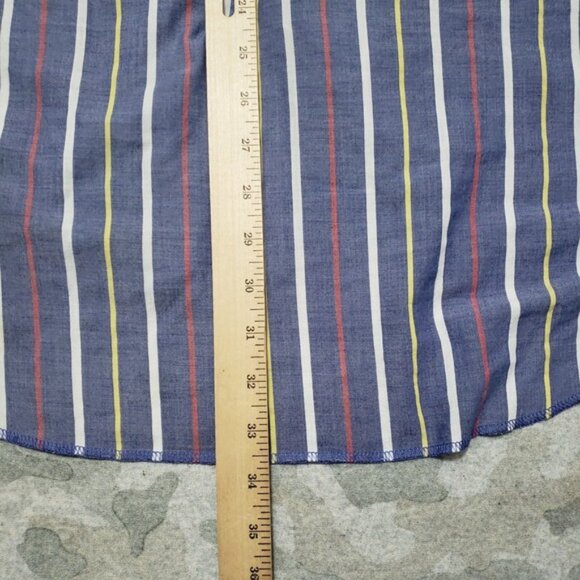 Wrangler Shirt Mens XL Blue Pockets Pearl Snap Long Sleeve Rodeo Cowboy Western - Picture 16 of 16